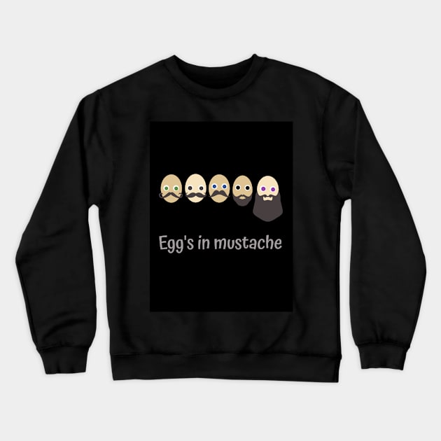 Egg's in mustache Crewneck Sweatshirt by Prince